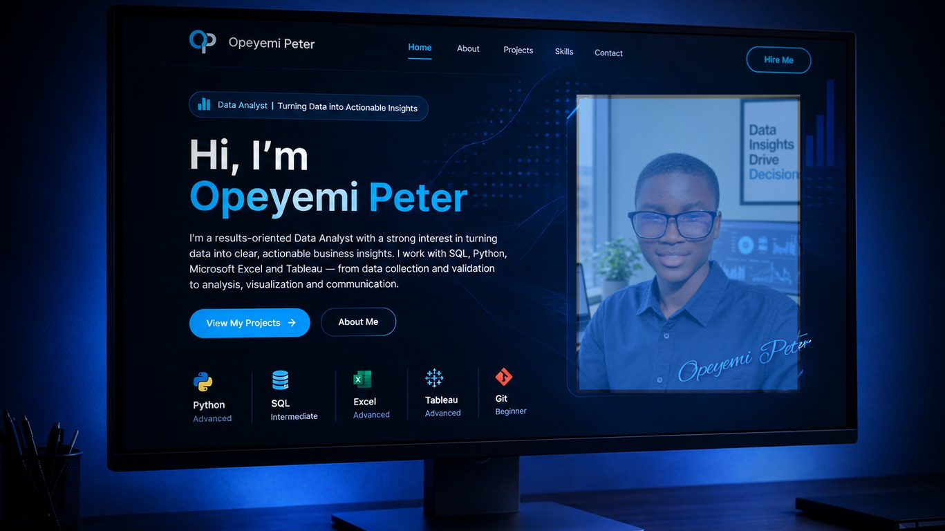 Data analytics visual representing Opeyemi's analytical work